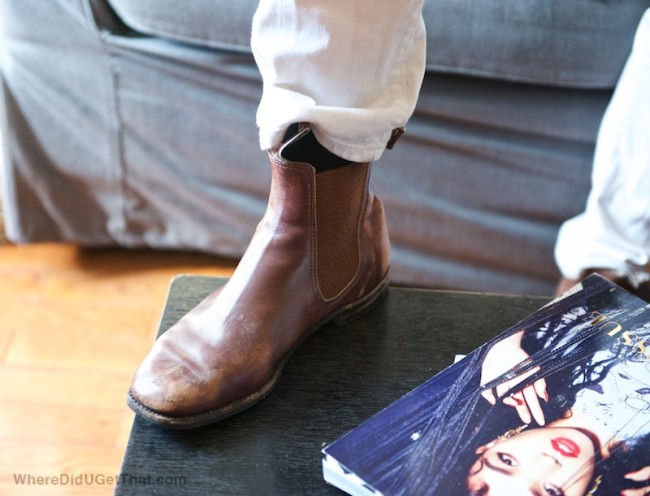 brown chelsea boots