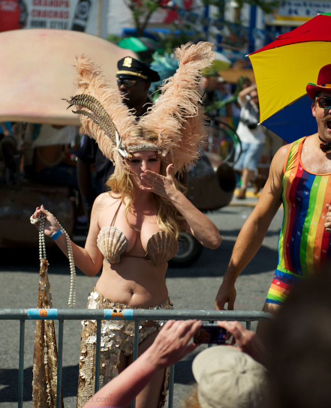 The mermaid parade in coney island