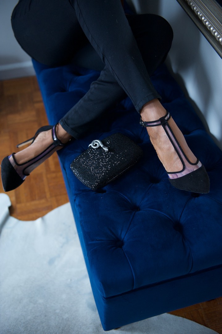pointy black heels