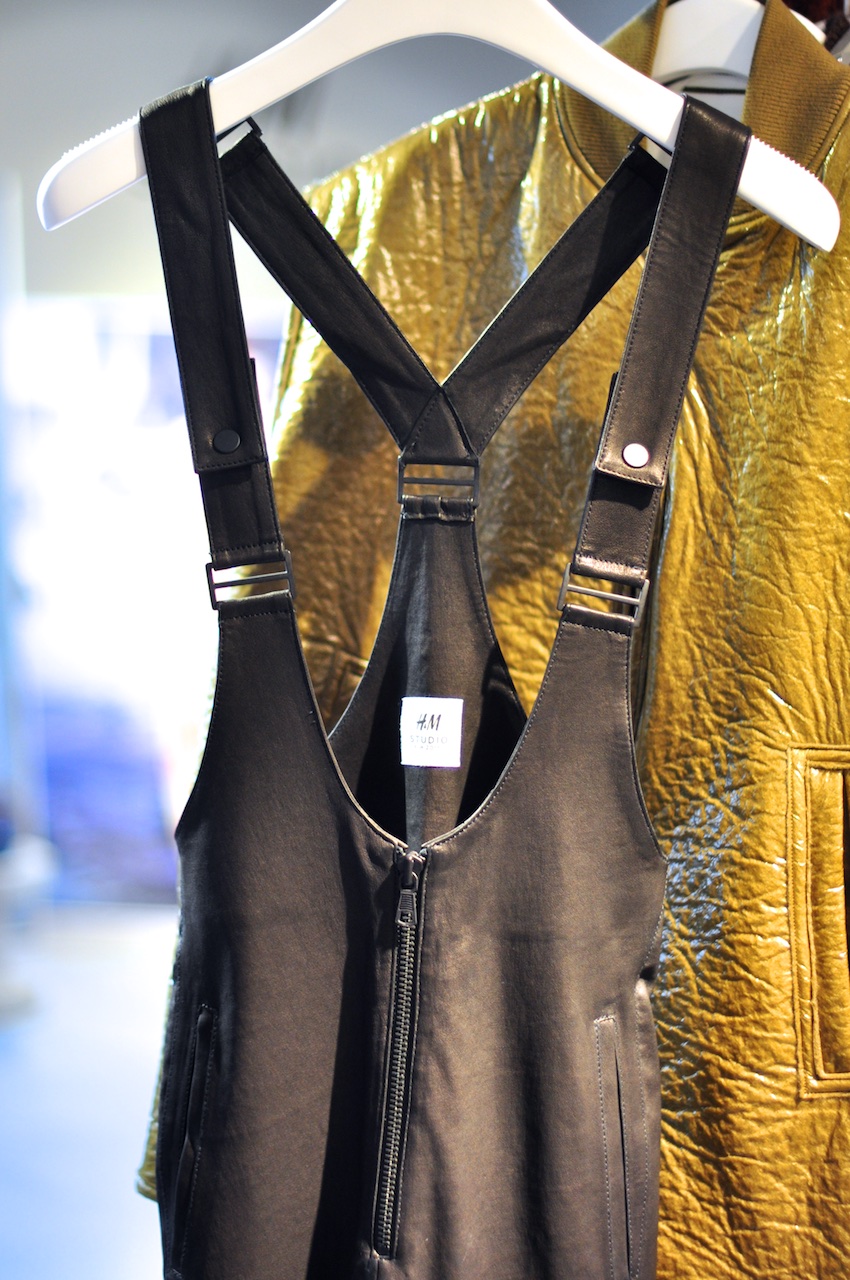 leather dungarees
