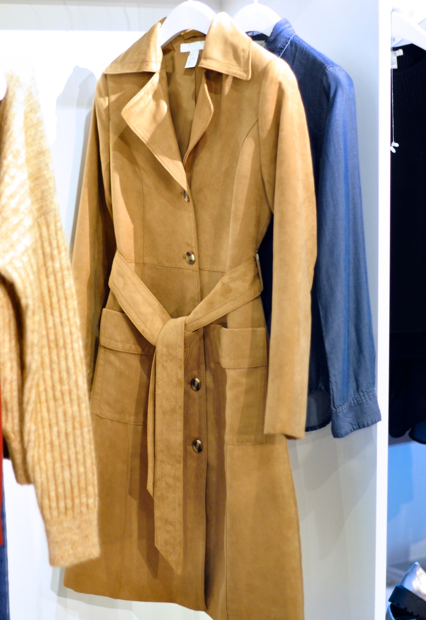 suede coat, vintage style trench coat, suede trench coat