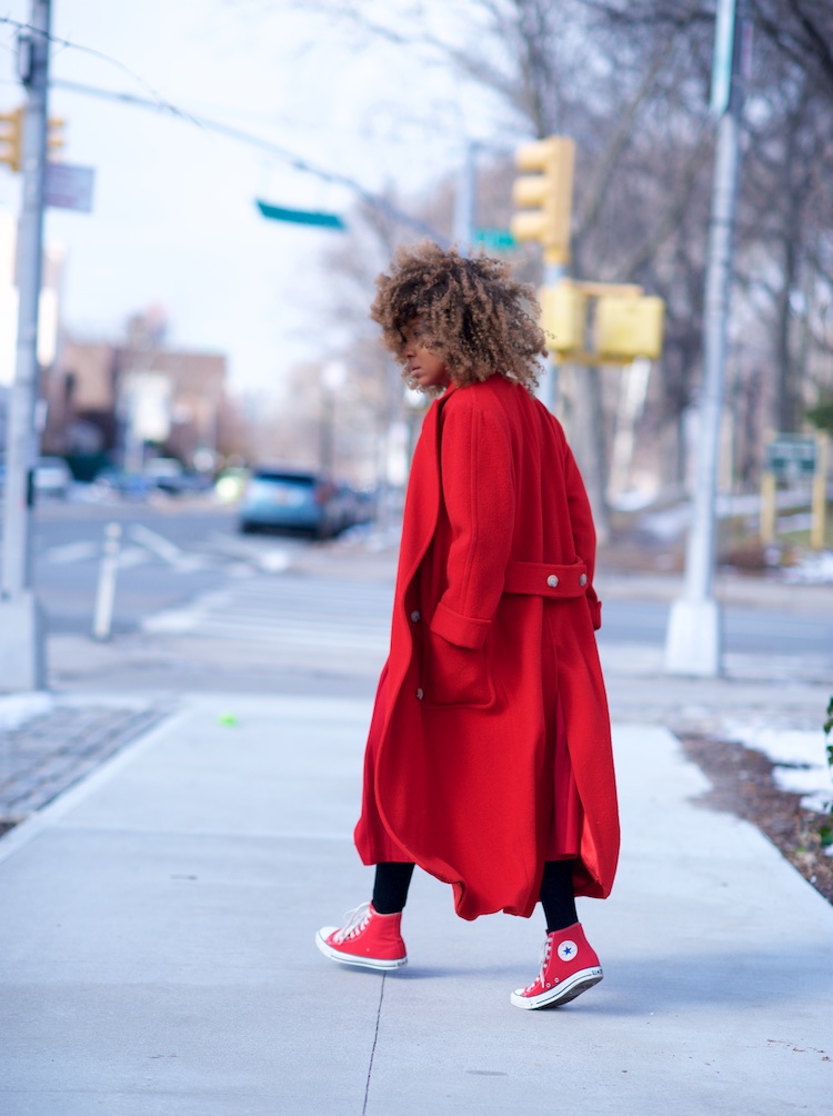 long red wool coat