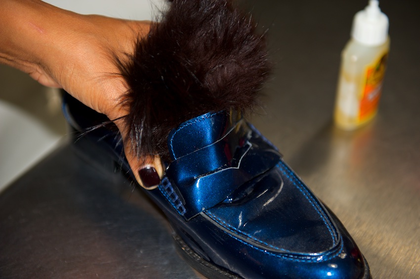 furry loafer shoes
