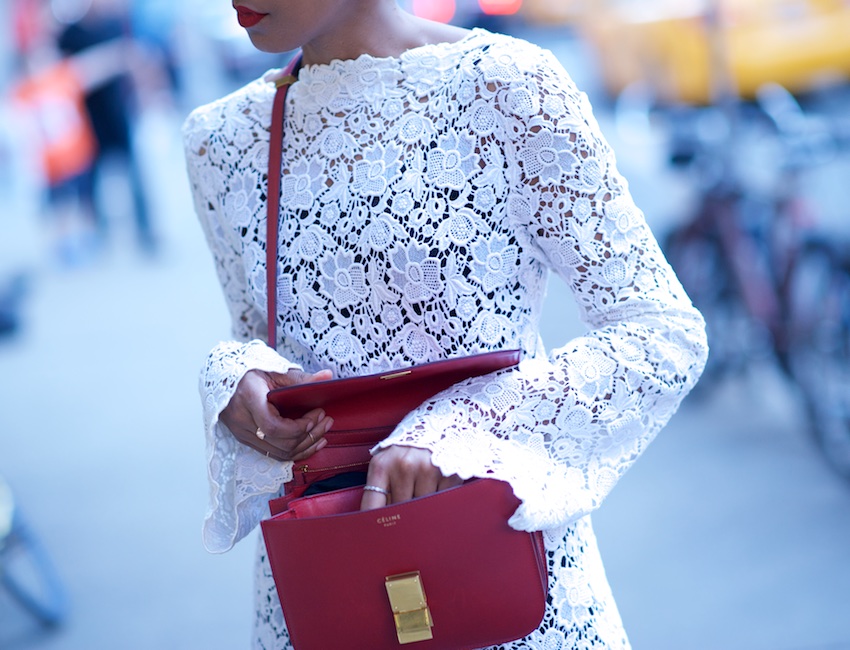 White lace dress