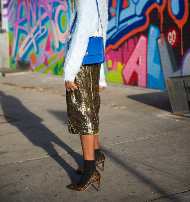 gold sequin skirt