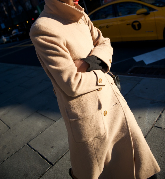 Maxi camel coat