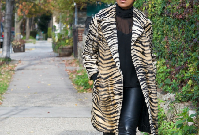 animal print coat