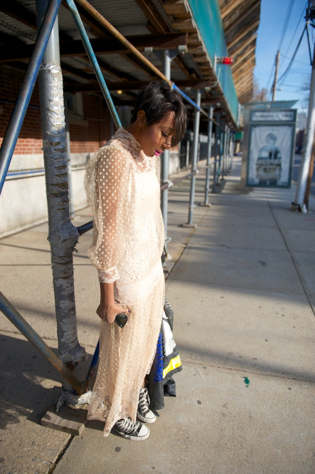 vintage white lace dress