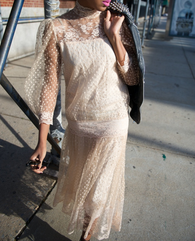 white lace dress