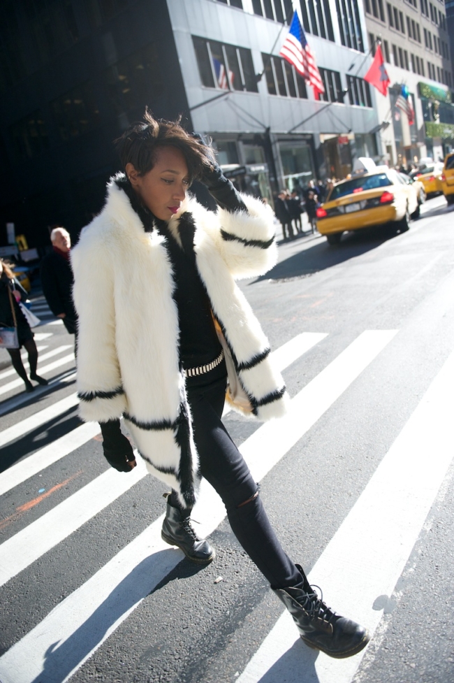 H&M faux fur coat