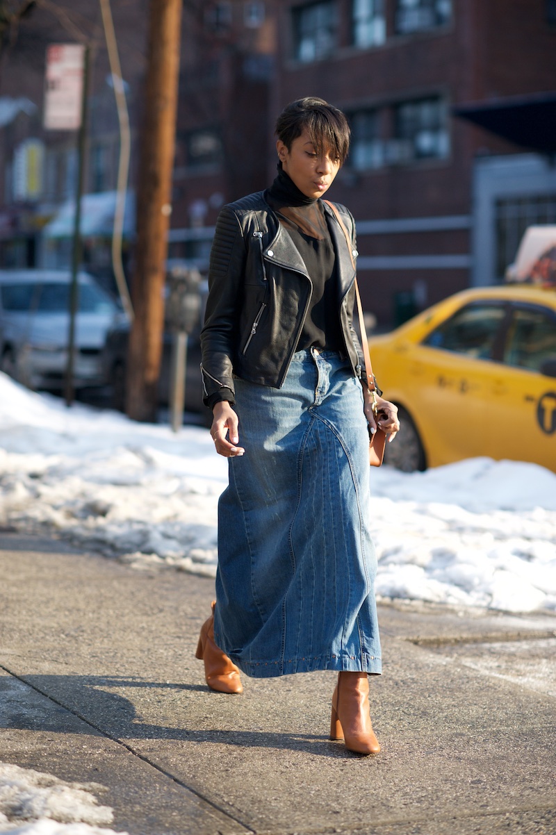 long jean skirts jacket