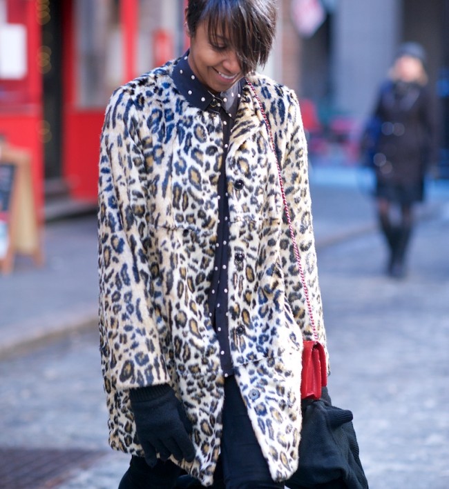 Topshop leopard print coat