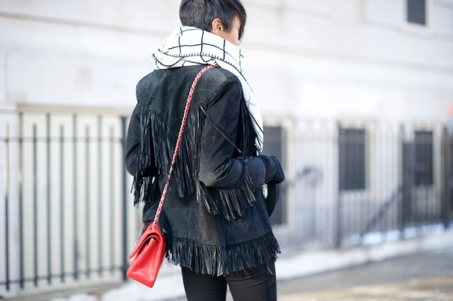 black fringe jacket