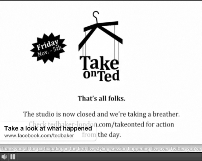 live styling with ted baker