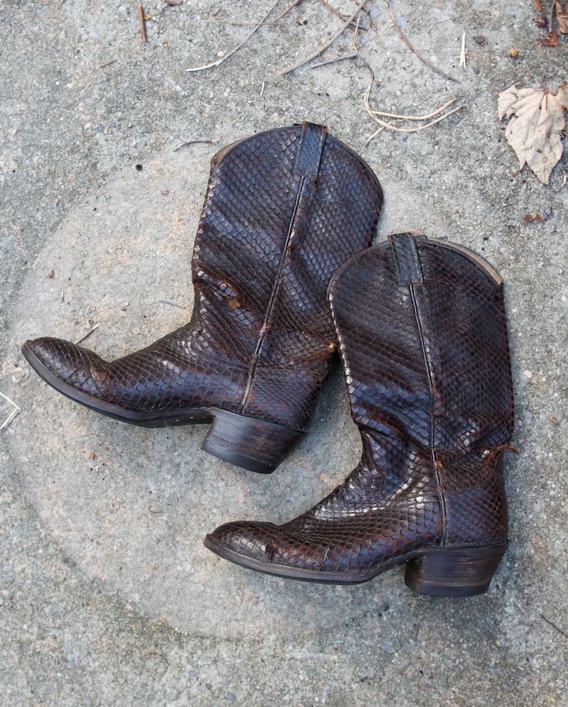 snake skin boots