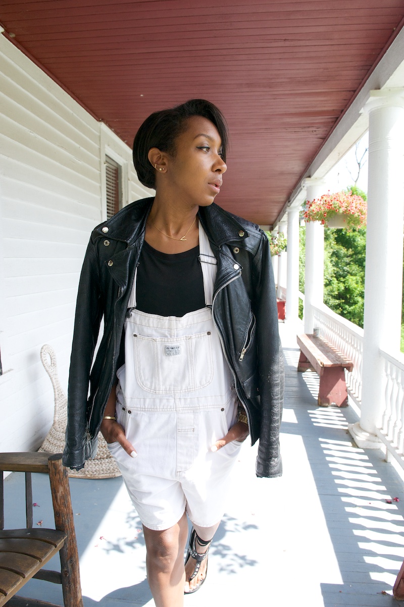 White Dungarees
