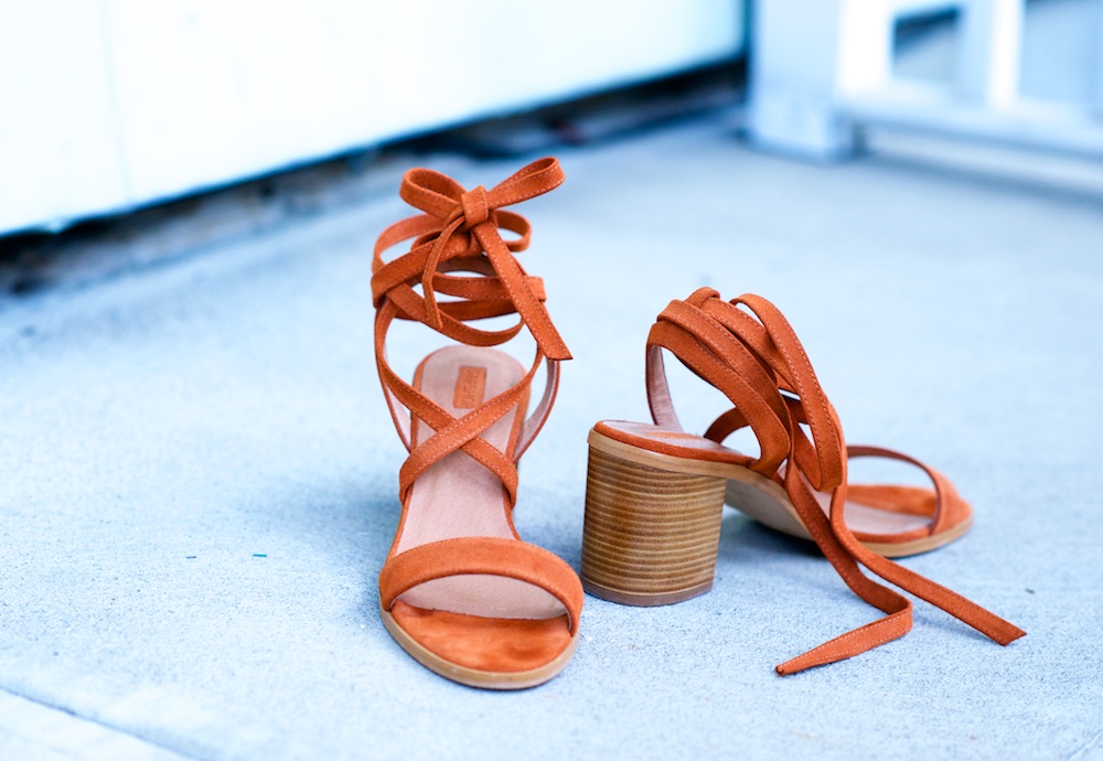 Suede Tie Sandals