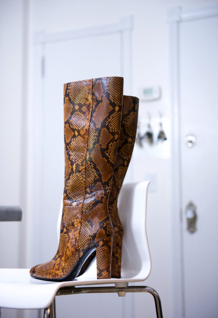 Snake skin boots