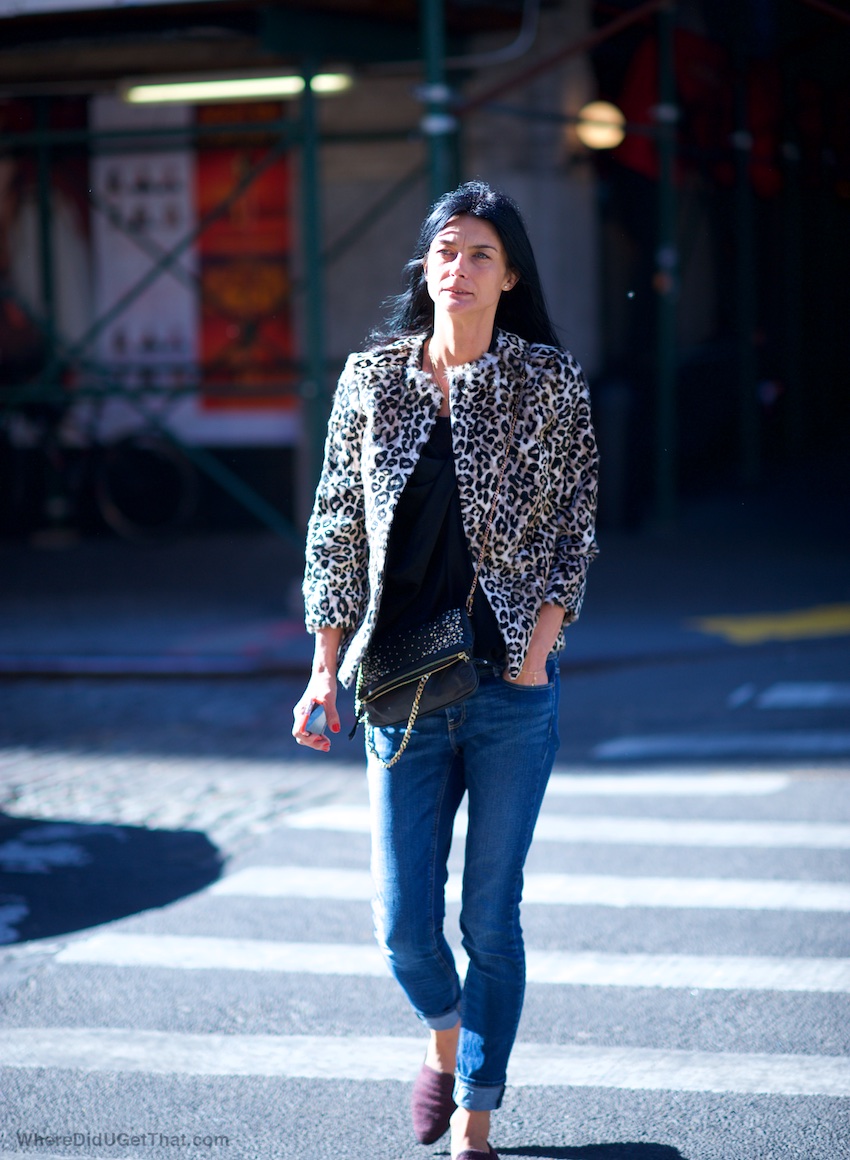 leopard print coat