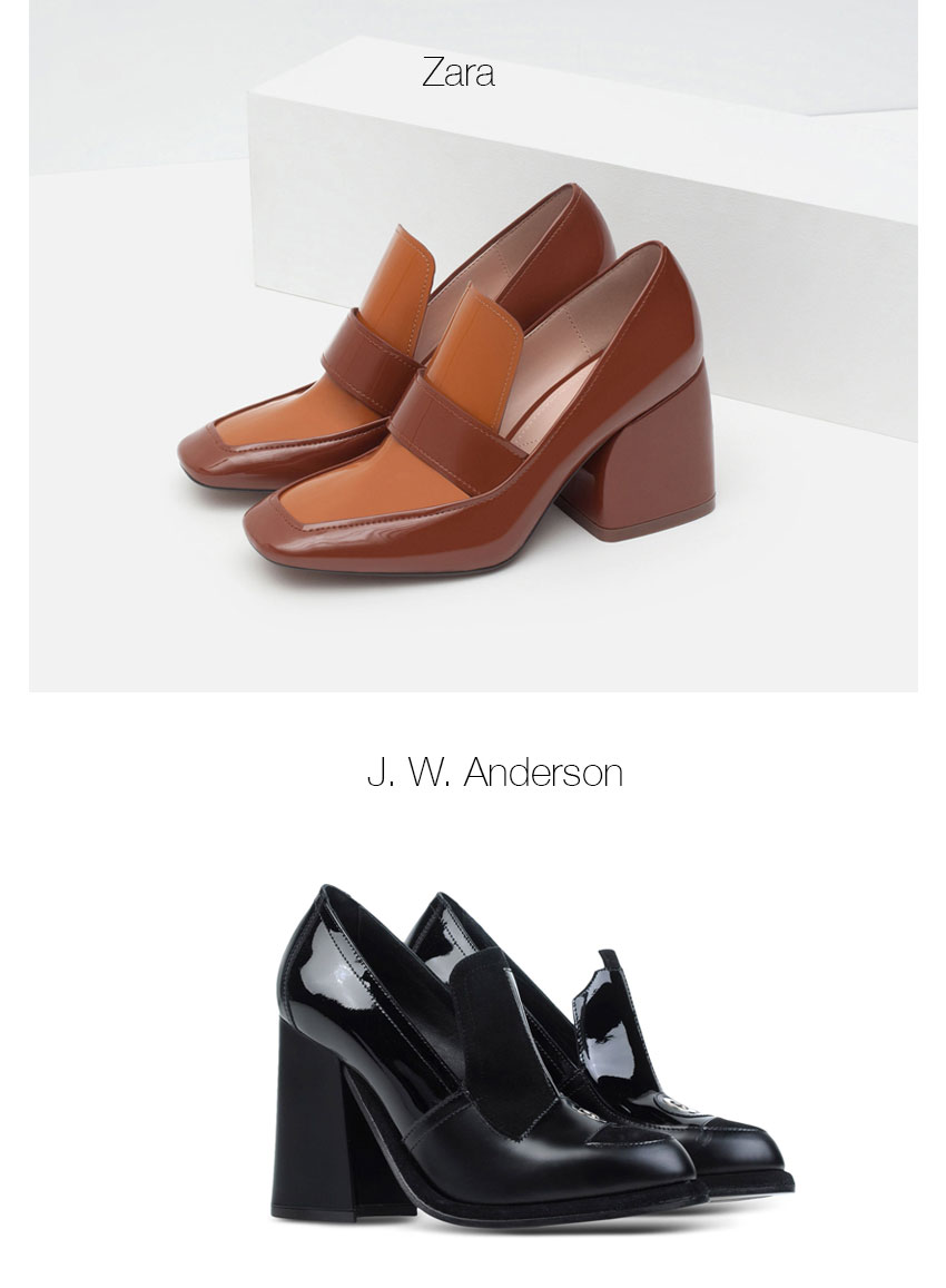 Block heel loafers