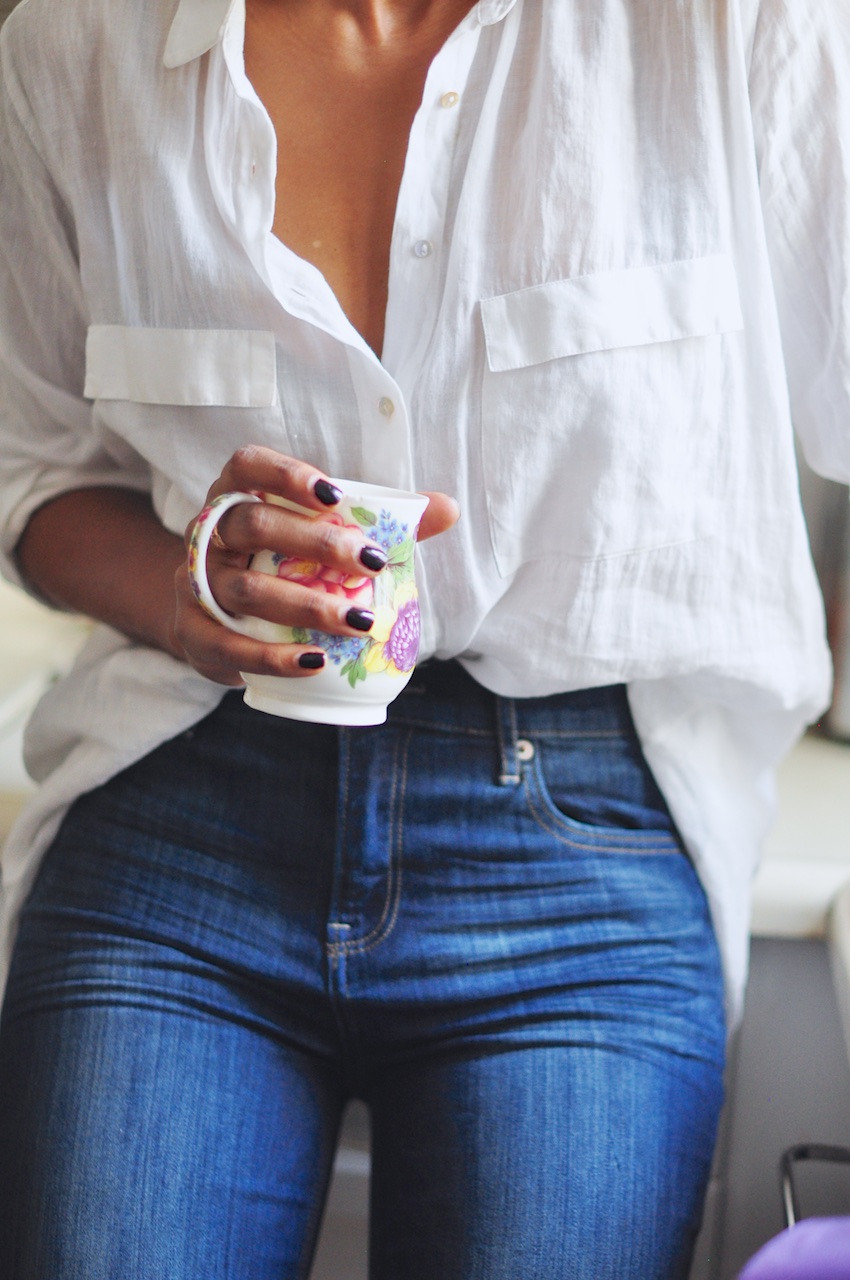 high waisted jeans