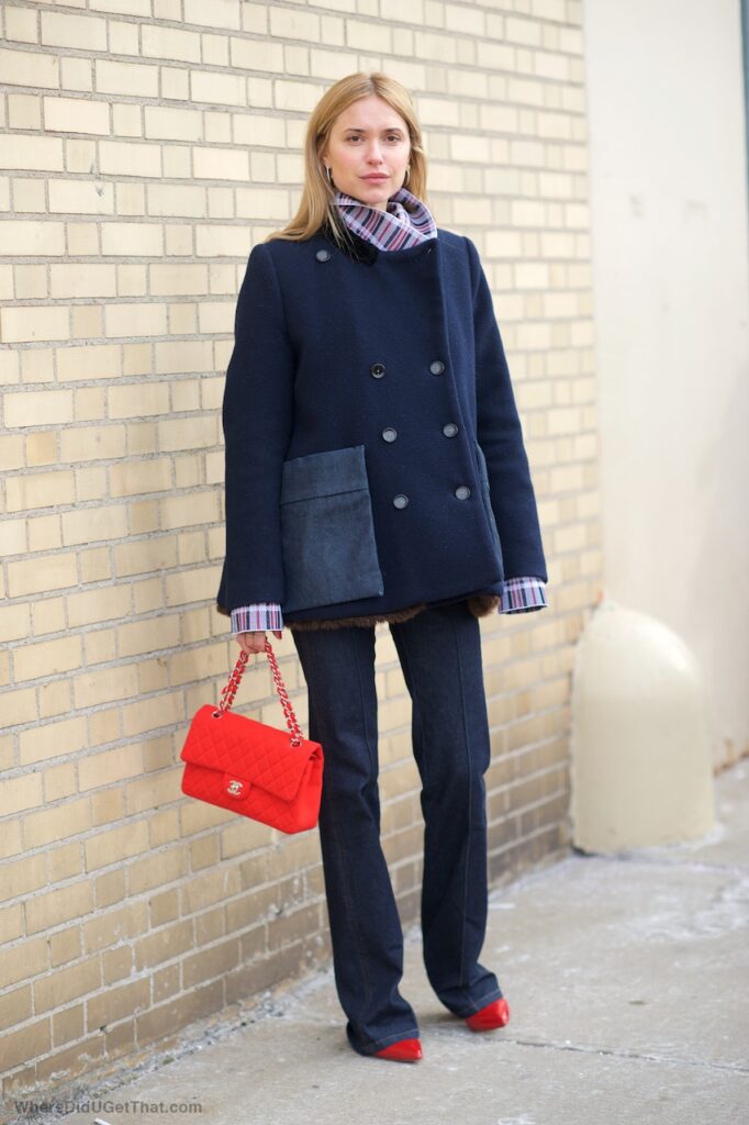 Chanel red classic flap