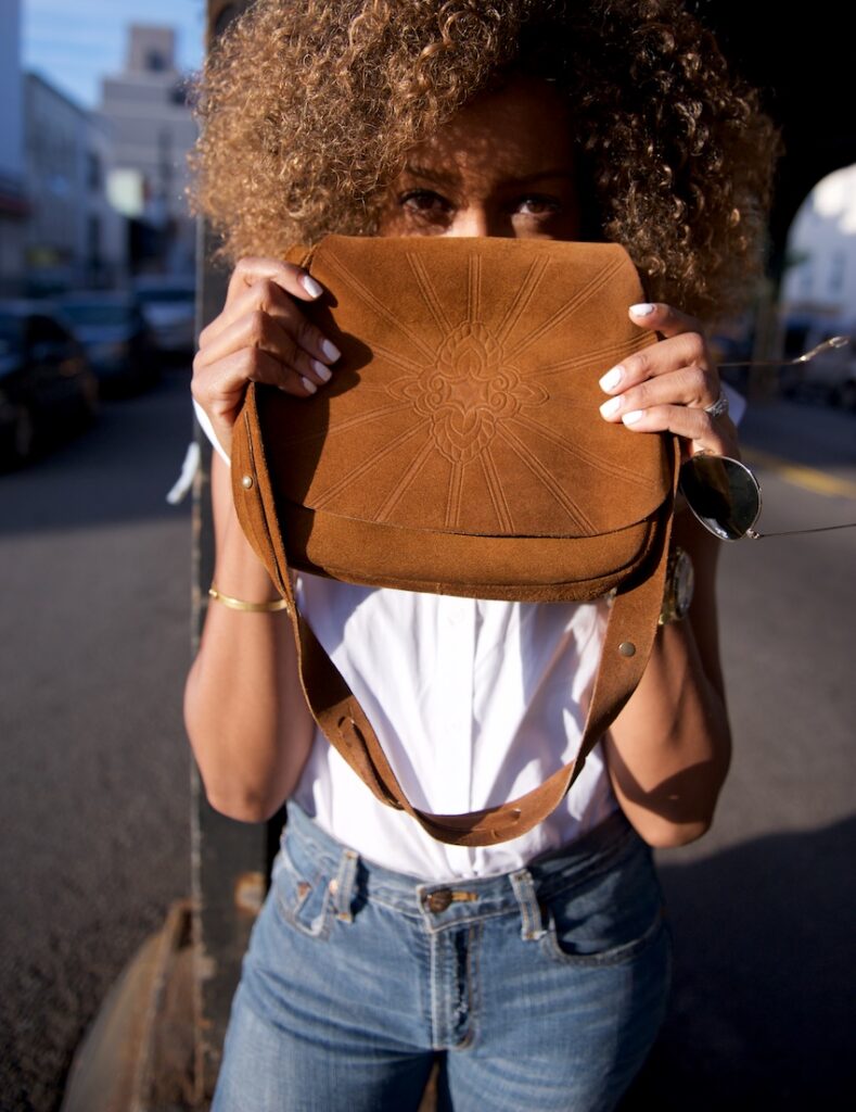 suede vintage bags
