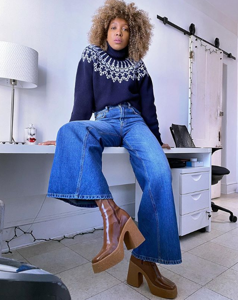 Ganni wide leg jeans