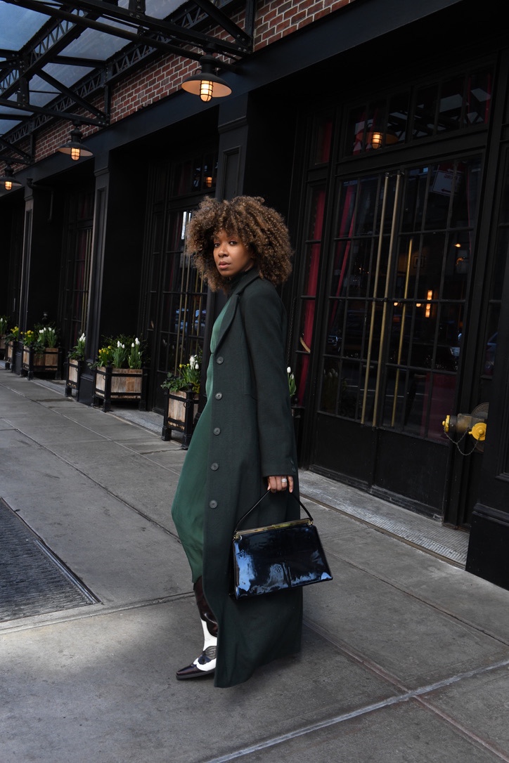 Green coat