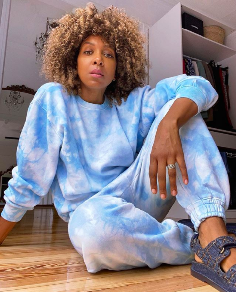 Blue Tie Dye Sweats Set