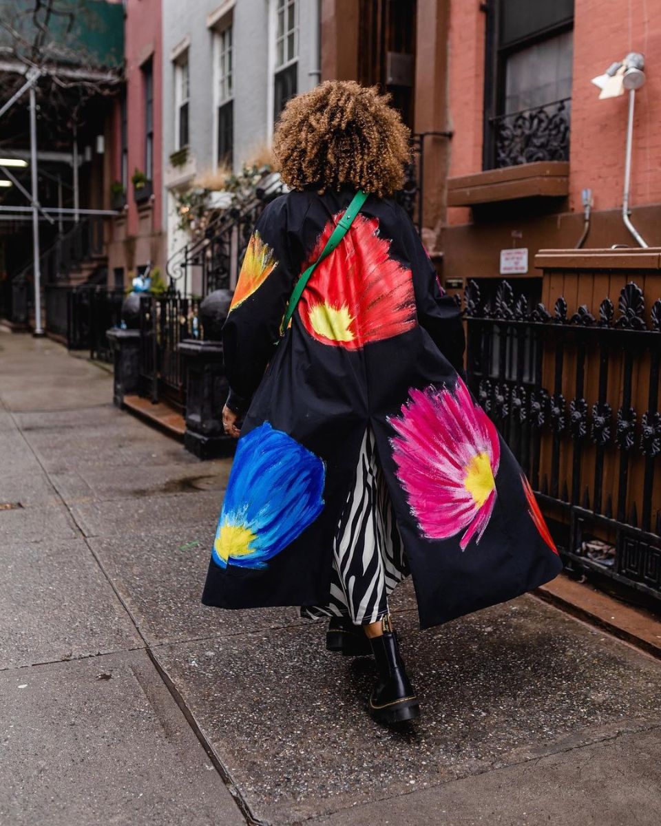 karen street style clashing prints
