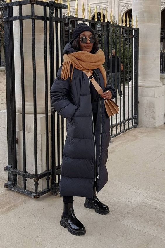 Full length store quilted coat