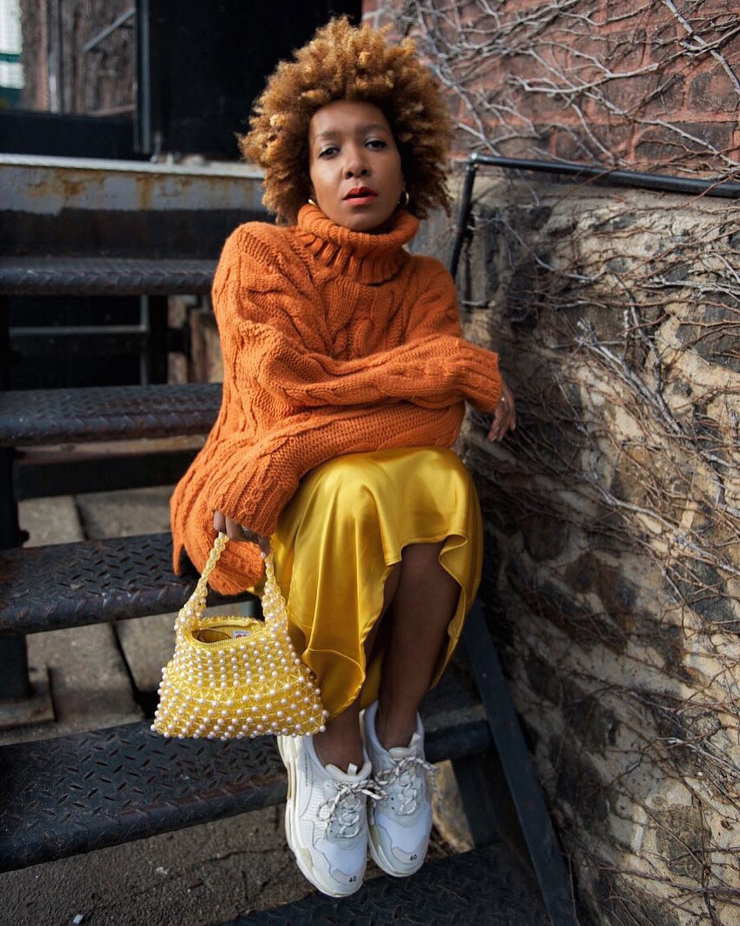 Orange and yellow street style