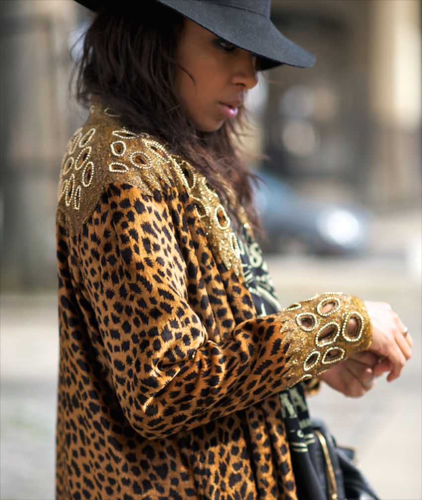 leopard print coat