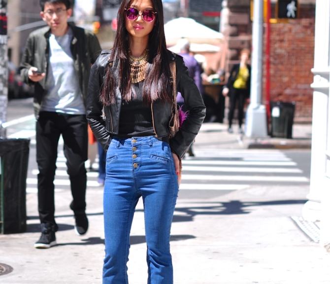 cropped denim jeans