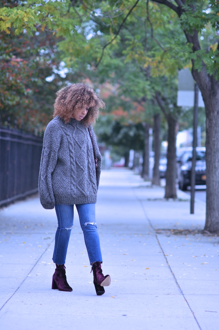 velvet ankle boots