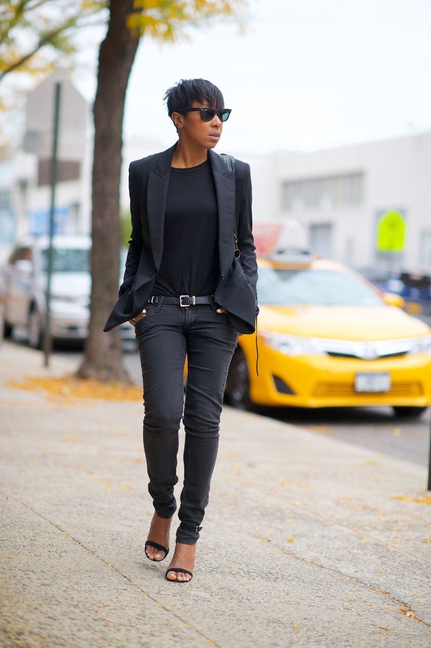 black skinny jeans