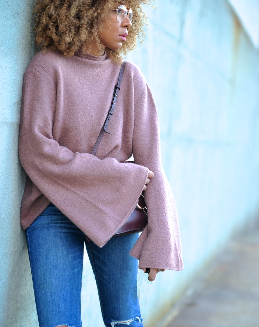 Madewell high waist jeans and Chloe Faye bag