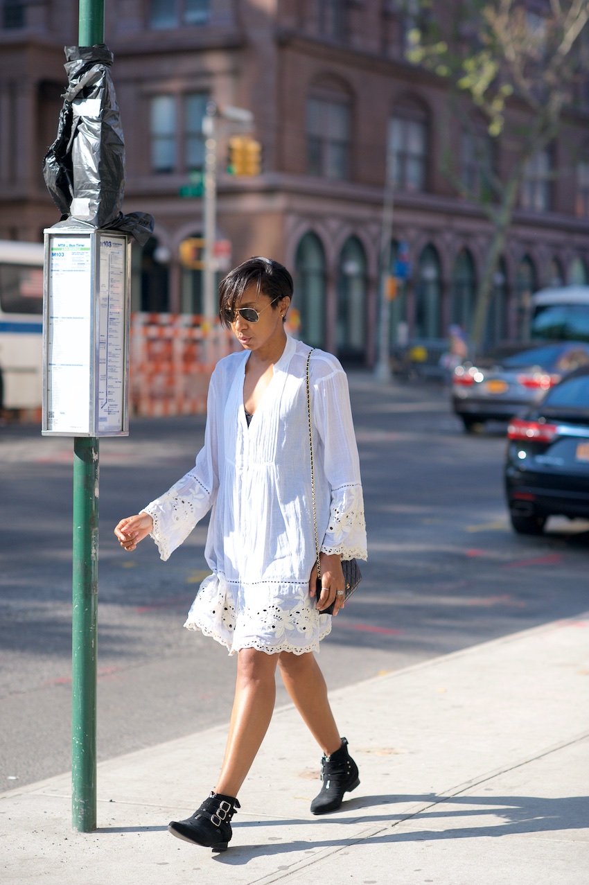 White lace dress