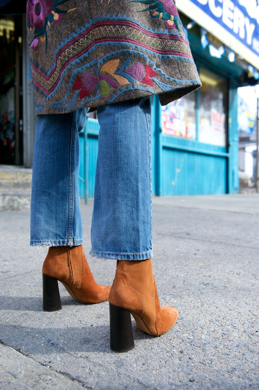 zara suede block heel boots