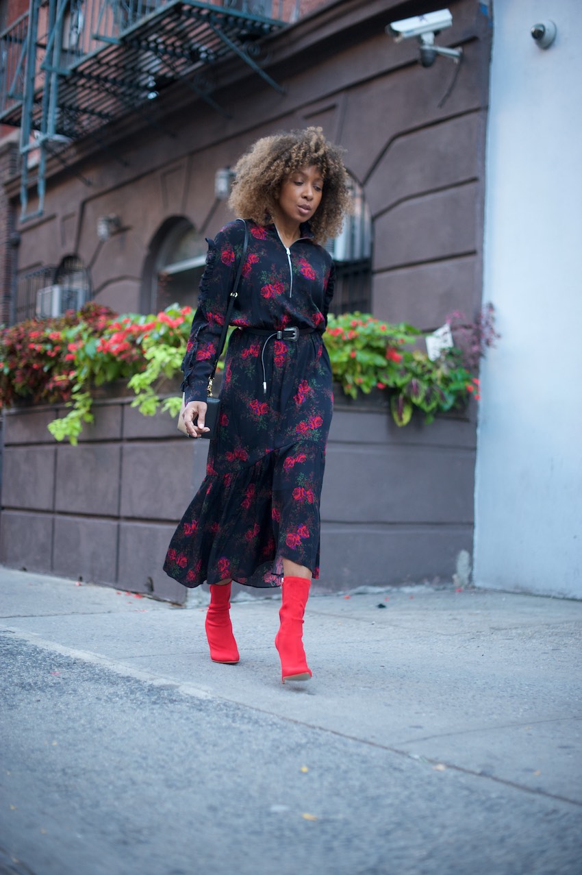 Dress with outlet sock boots