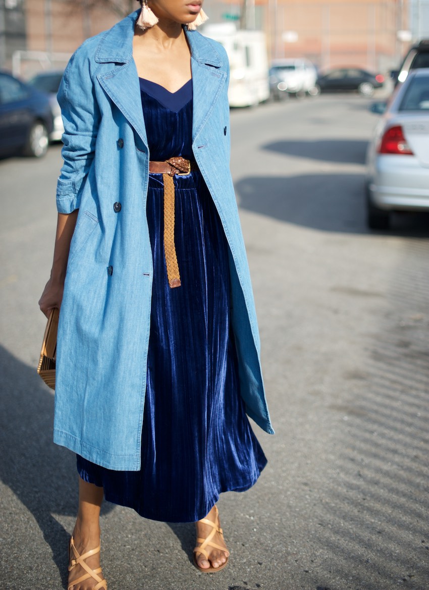 denim trench coat