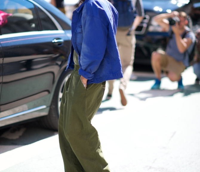 boxy jackets, wide leg pants, new york street style