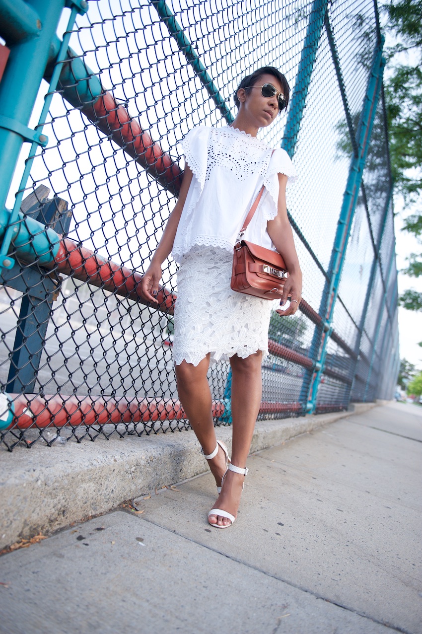 white lace skirt, proenza scholar ps11