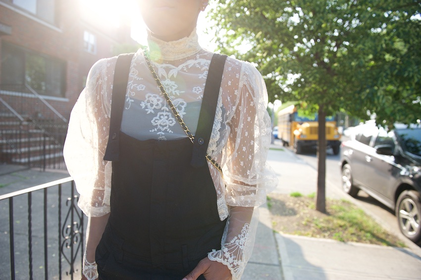 white lace blouse