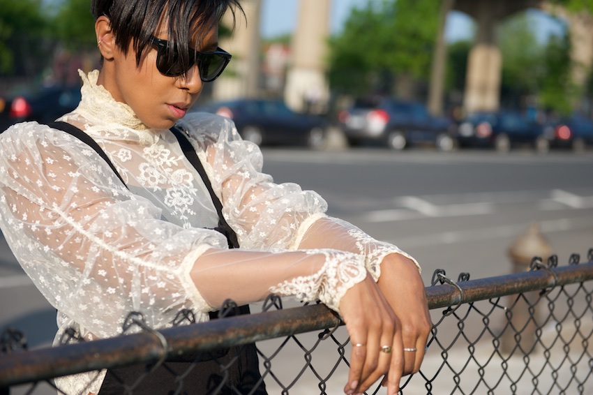 vintage white lace blouse