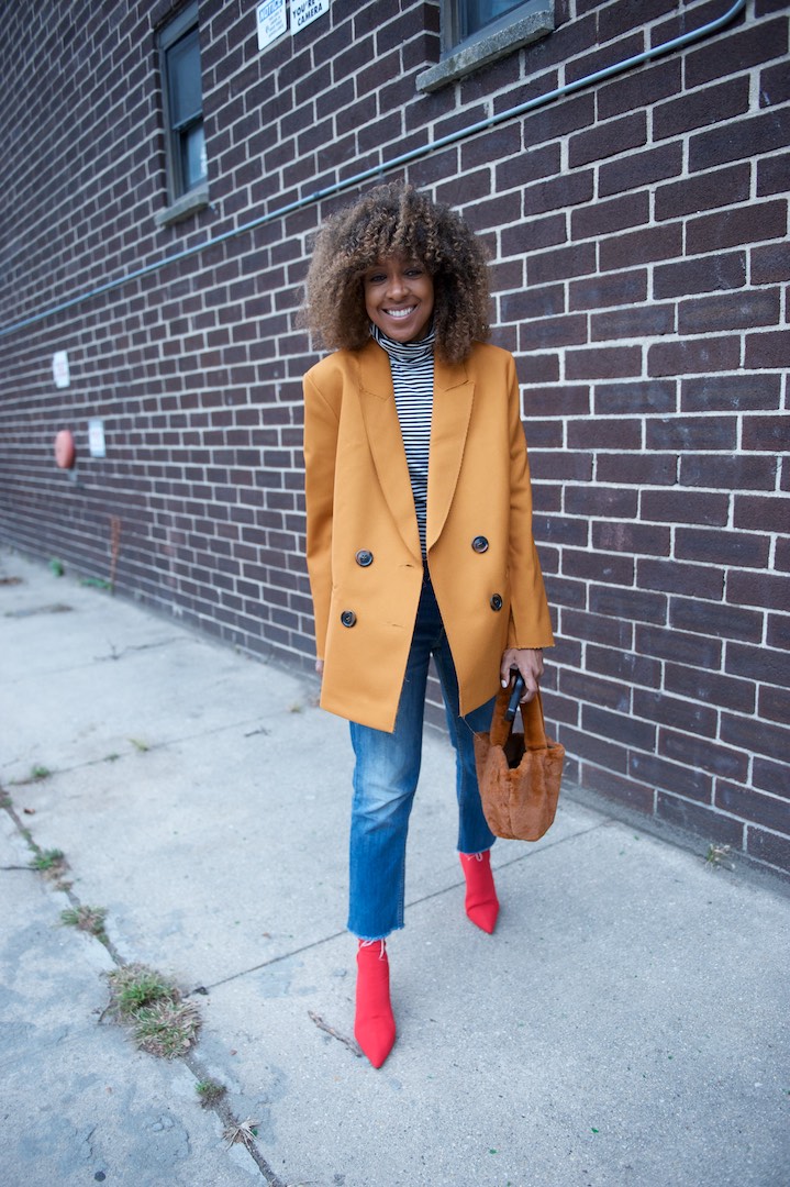 Topshop deals mustard blazer