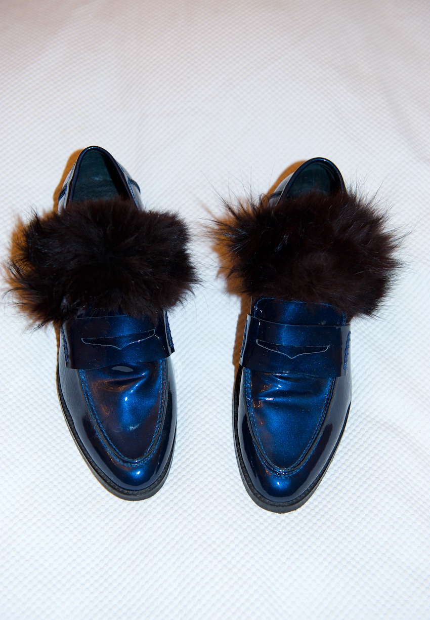 DIY gucci fur loafer 