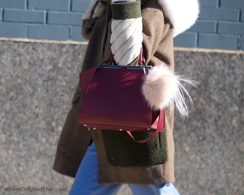 fur pom pom key chains