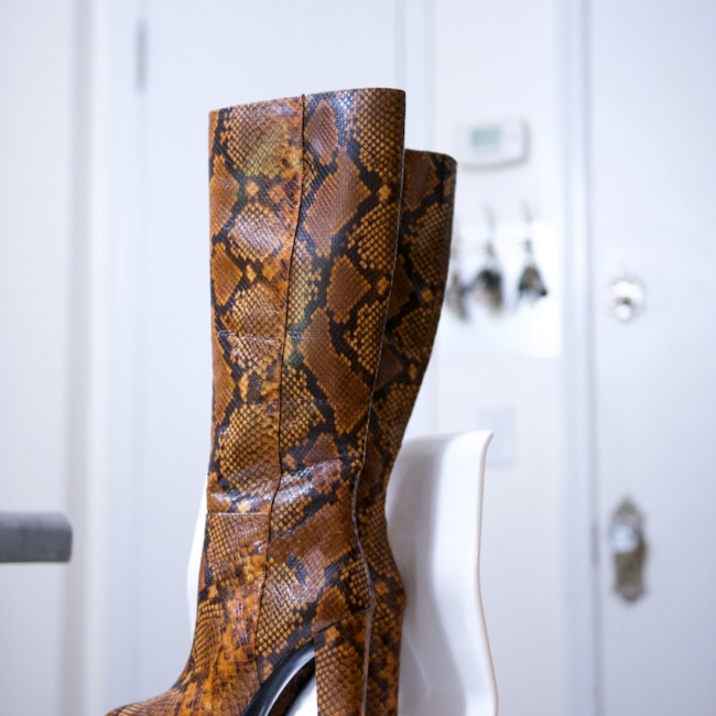 Snake skin boots